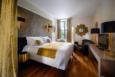 Chambre, Château de Siran · Hôtel 4 étoiles Hérault · Languedoc