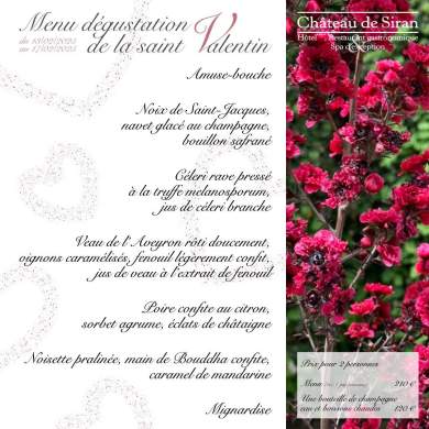 Menu St Valentin